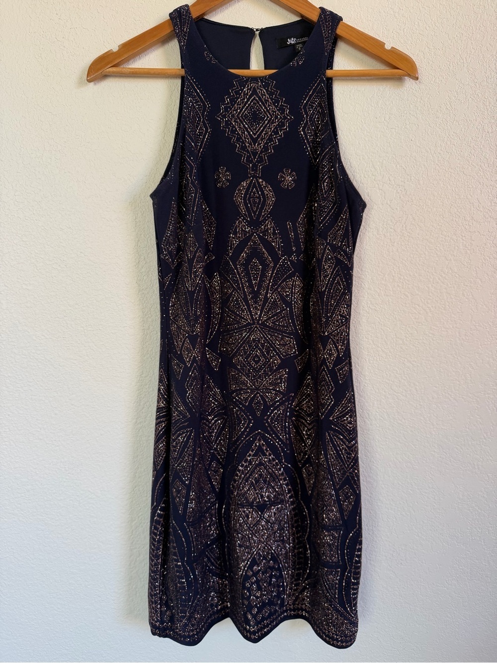 Glitter Print Bodycon Dress Cocktail Women Size S
